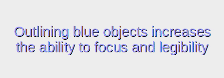 color combinations - blue text outlined