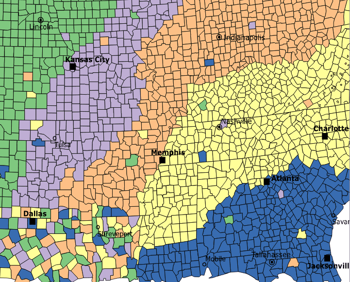 colored map
